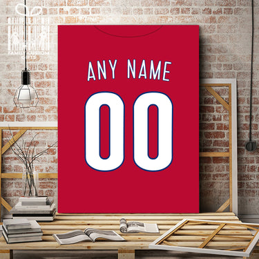 Philadelphia Jersey Custom Canvas Print Wall Art for Boy Girl Men Women Baseball Personalized Canvas Art